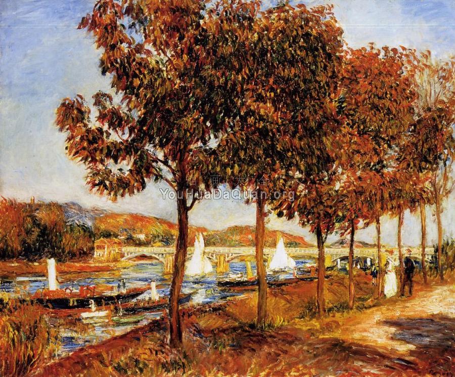 The Bridge at Argenteuil in Autumn - 皮埃尔·奥古斯特·雷诺阿